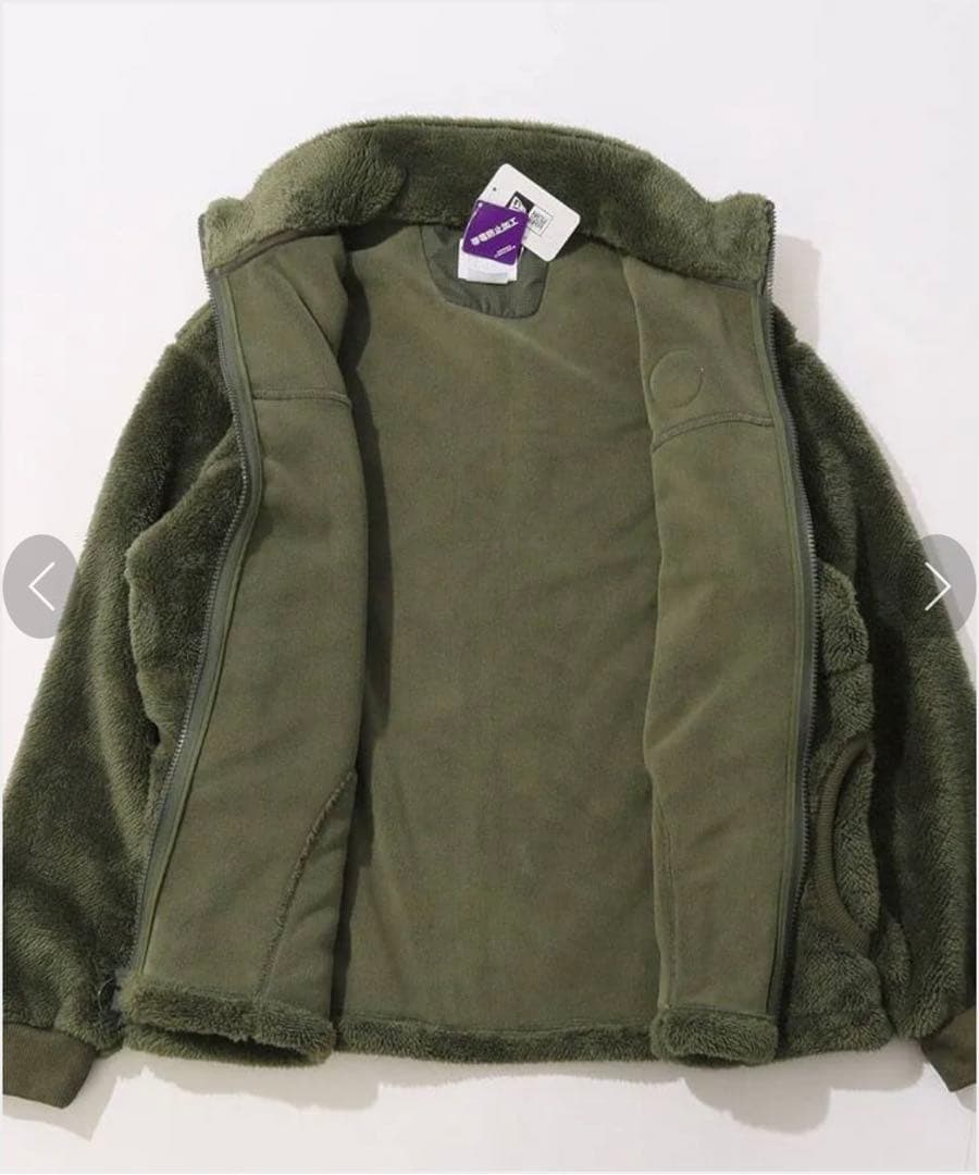 ニューエラ オリーブ色 フリースジャケット Mサイズ