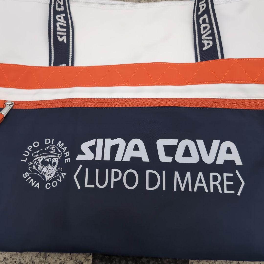 美品　シナコバ　ゴルフバッグ　大容量　未使用　2way　マリン