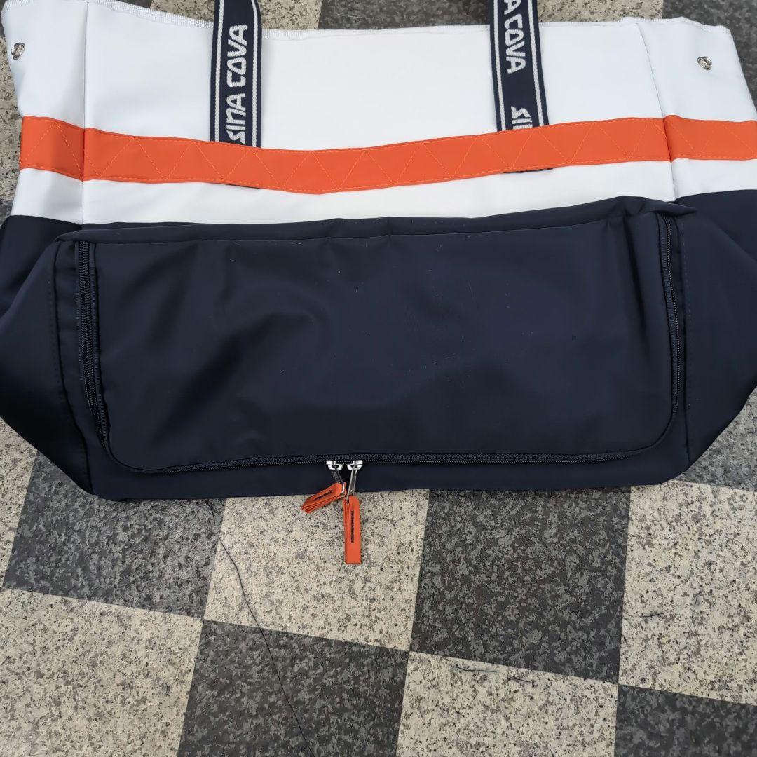 美品　シナコバ　ゴルフバッグ　大容量　未使用　2way　マリン