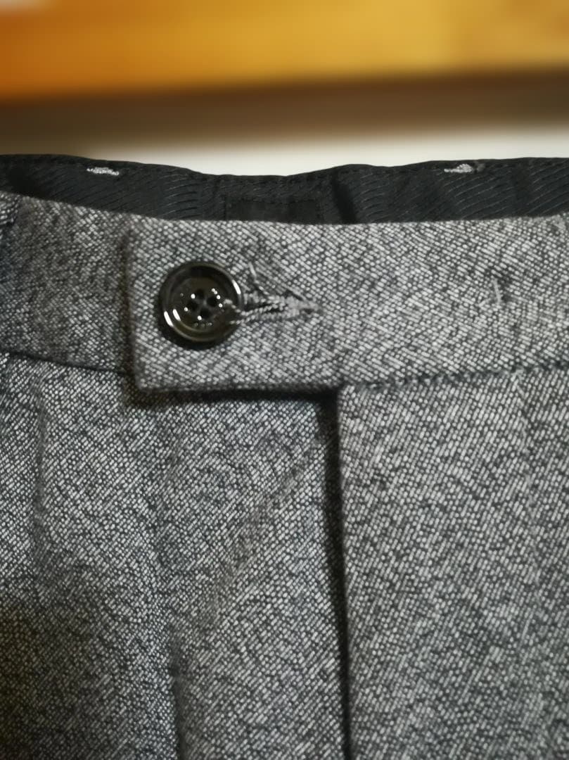 新品 HUGO BOSS 1プリーツ ウールスラックス グレー サイズ48
