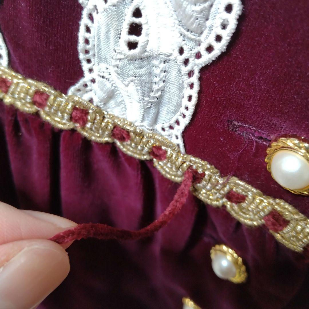 別珍ワンピース　 cornet前身ブランド GARAUS　ワインレッド　ロリータ