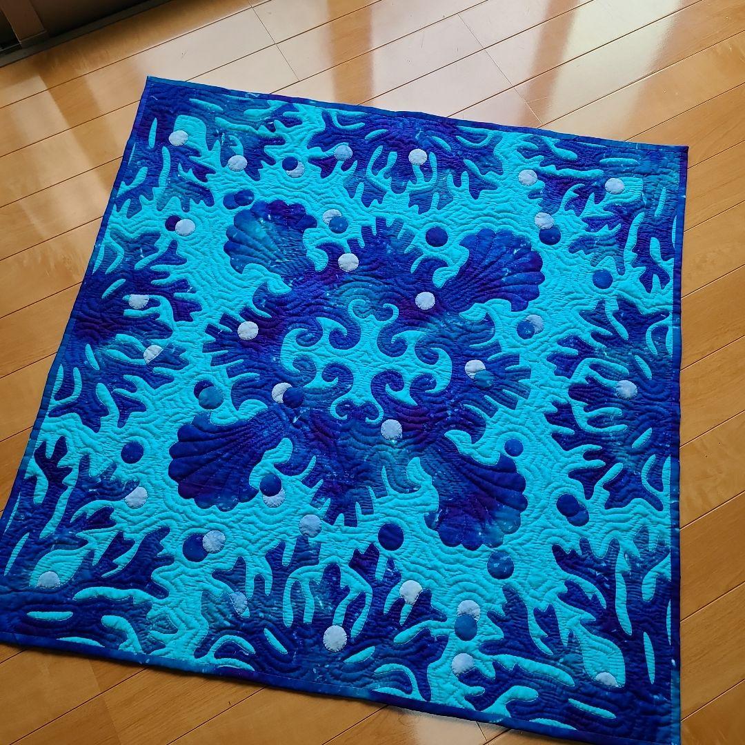 ハワイアンキルトタペストリー　海のキルト