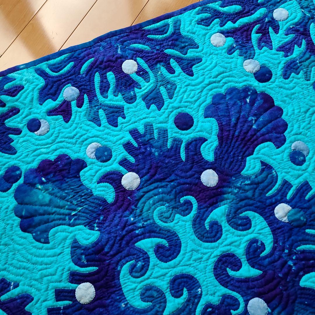 ハワイアンキルトタペストリー　海のキルト