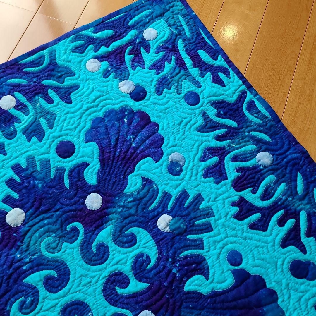 ハワイアンキルトタペストリー　海のキルト