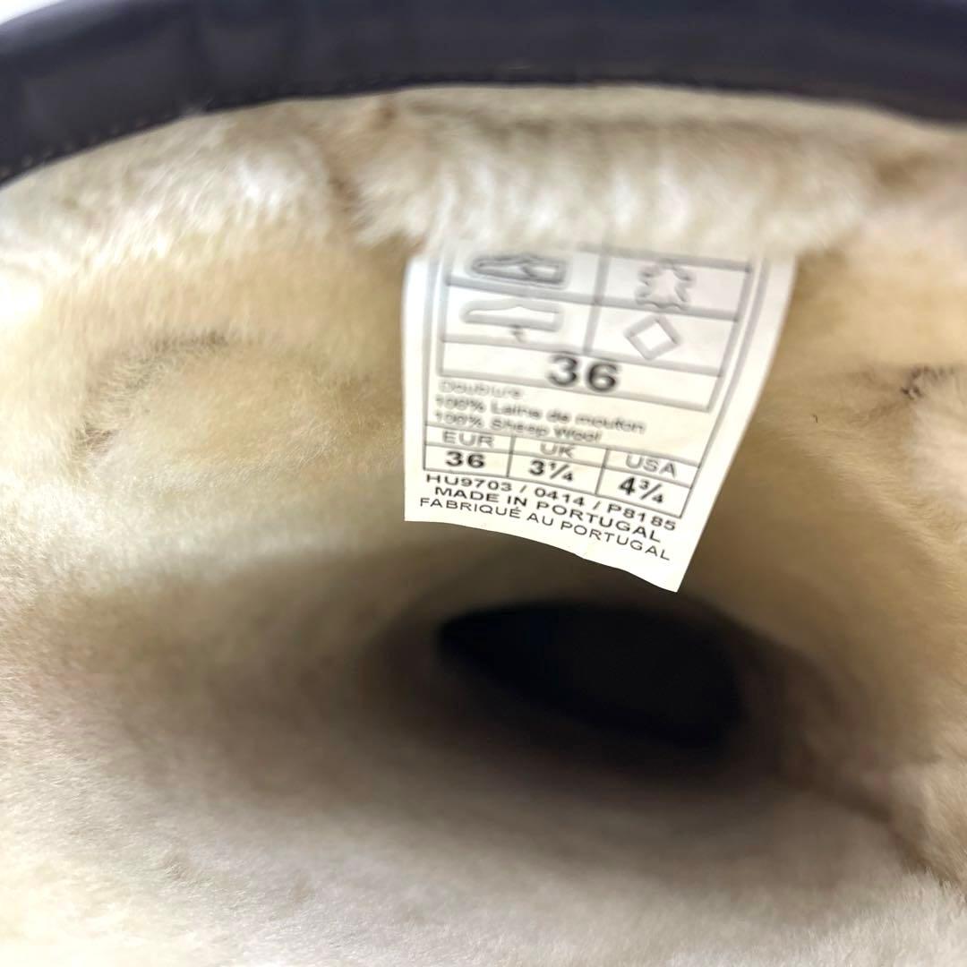 AIGLE エーグル◆ムートン　レザーロングブーツ　茶