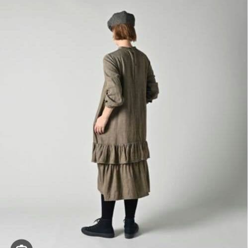 45R インディゴネルのティアードフリルドレス 45rpm