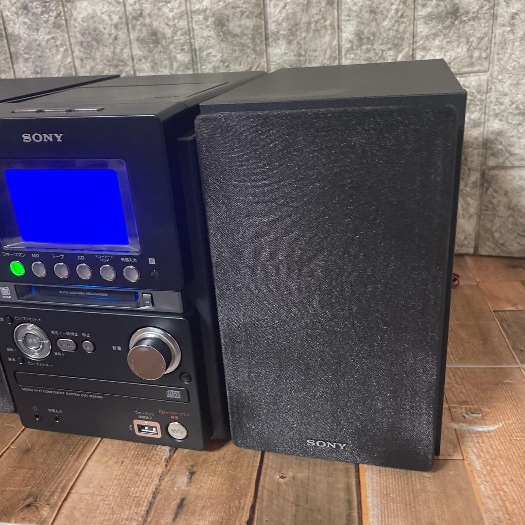 #891SONY MD搭載オールインワンコンポ CMT-M35WM B ブラック