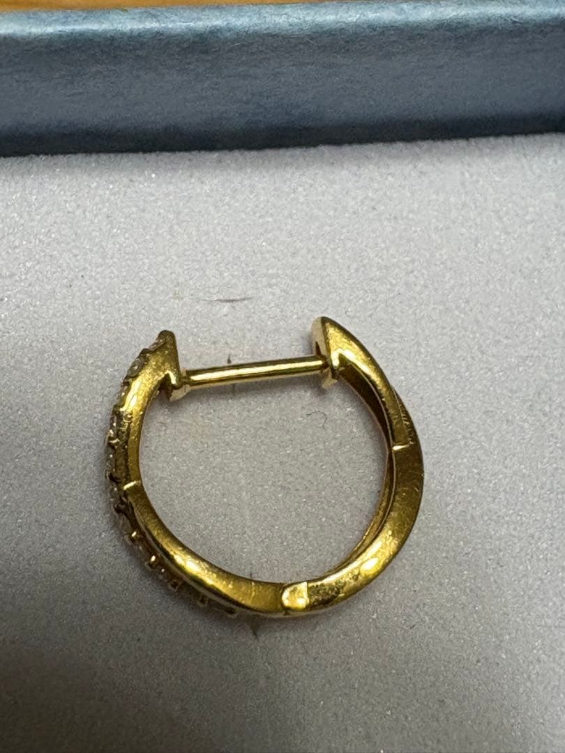 ジュエリー ツツミ K18/ダイヤモンド 中折れピアス(片耳)