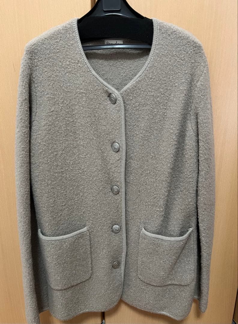 ジャケット・アウター WOOL BOUCLE KNIT JACKET