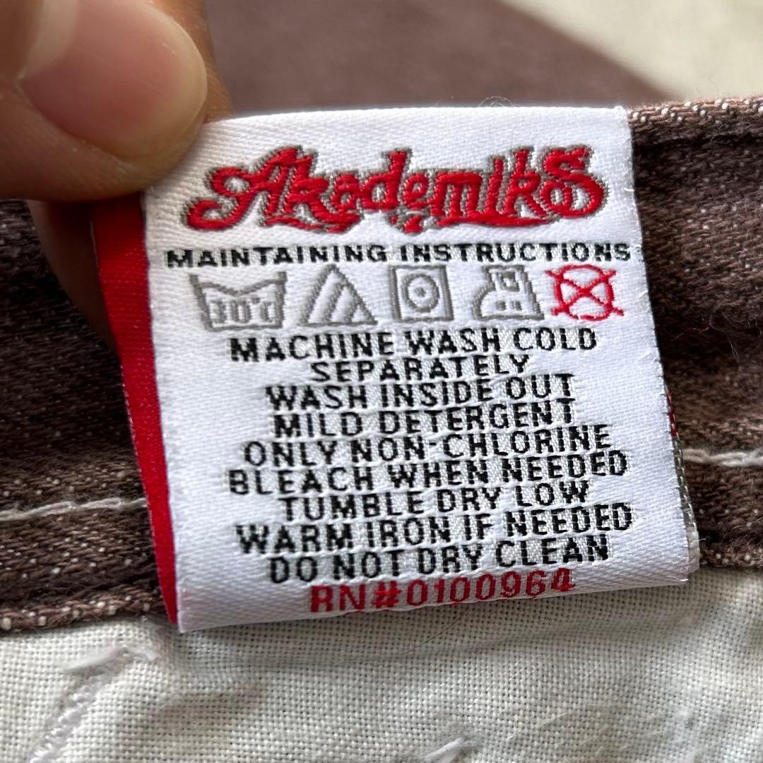 akademiks 00s baggy denim brown 極太 B系