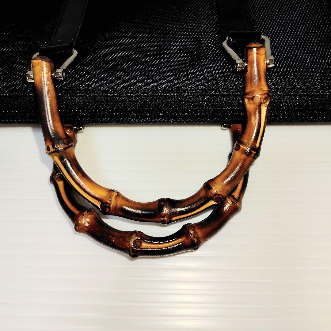 グッチ GUCCI バンブー 　キャンバス 財布 ショルダー付き 長財布