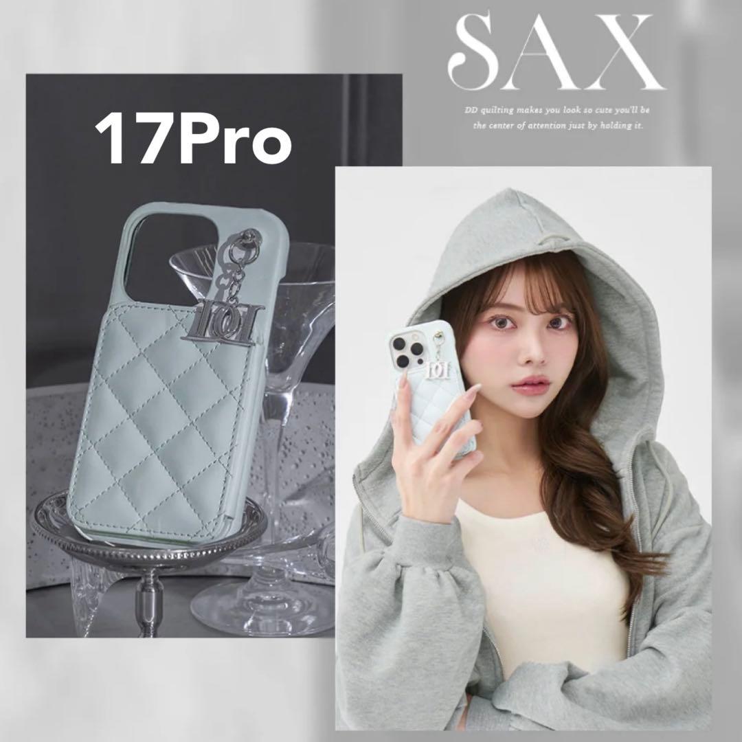Darich♡キルティングミラーDDチャームiPhoneケース17Pro SAX