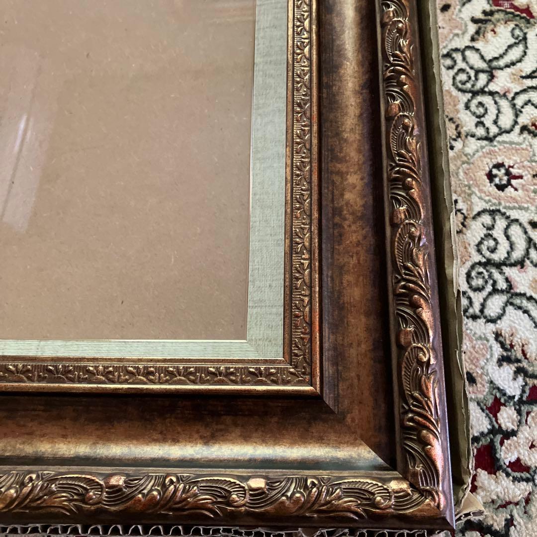 F30 装飾的なブラウン油彩額縁