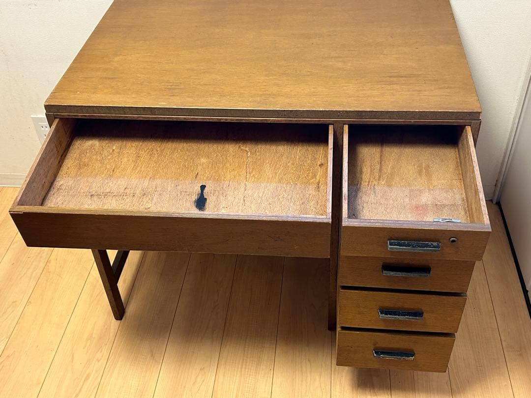 木製 勉強机　アンティーク 古家具　昭和レトロ