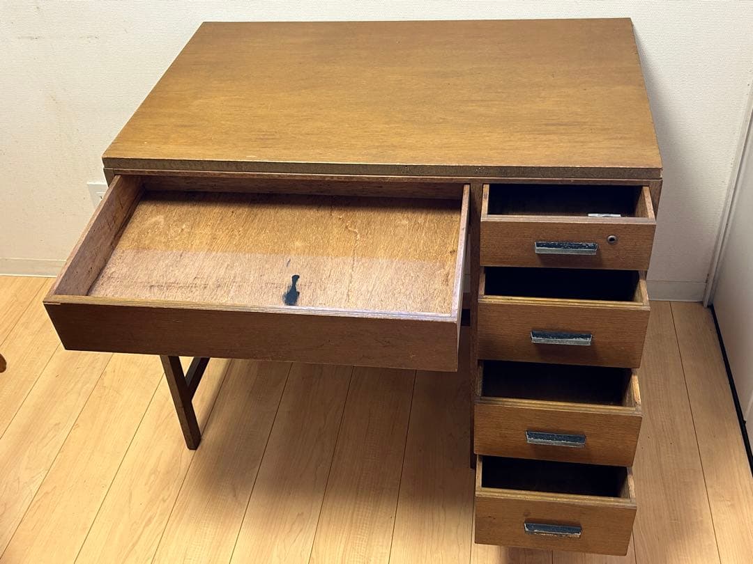 木製 勉強机　アンティーク 古家具　昭和レトロ