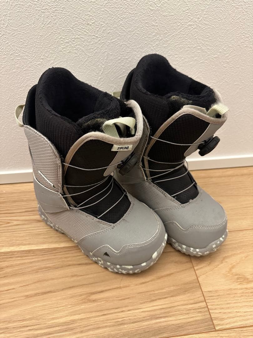 burton boaキッズ22cm　子ども用スノーボードブーツ グレー