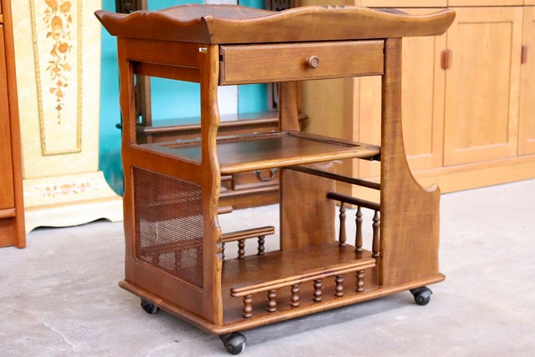 GMHS96C○karimoku / カリモク コロニアル キッチンワゴン 収納