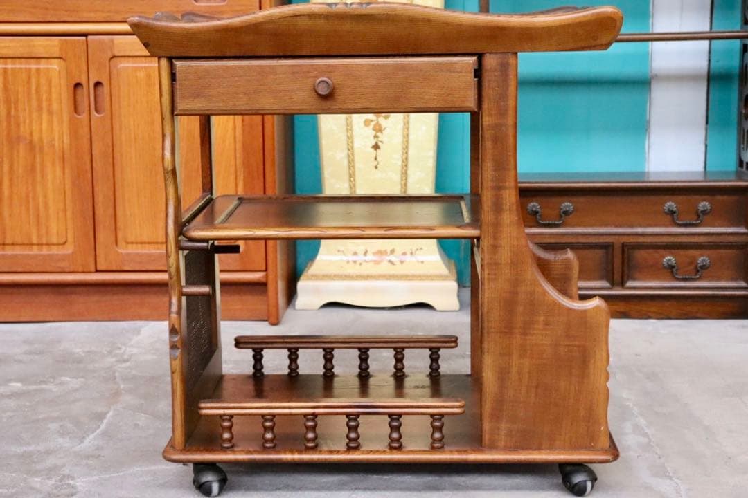 GMHS96C○karimoku / カリモク コロニアル キッチンワゴン 収納