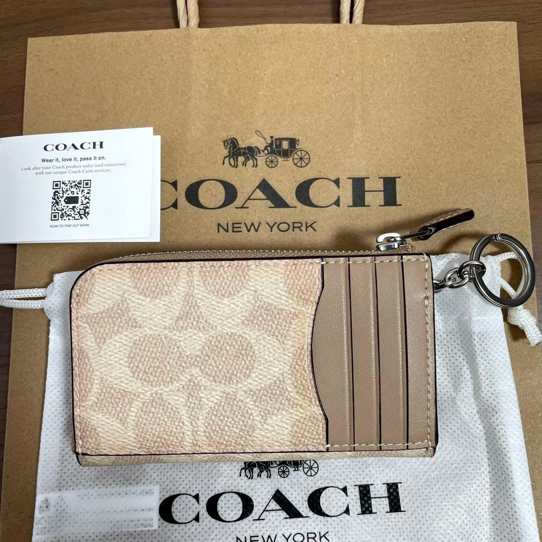 【新品】COACH コーチ★ケース・カードケース・ミニ財布★キーリング付