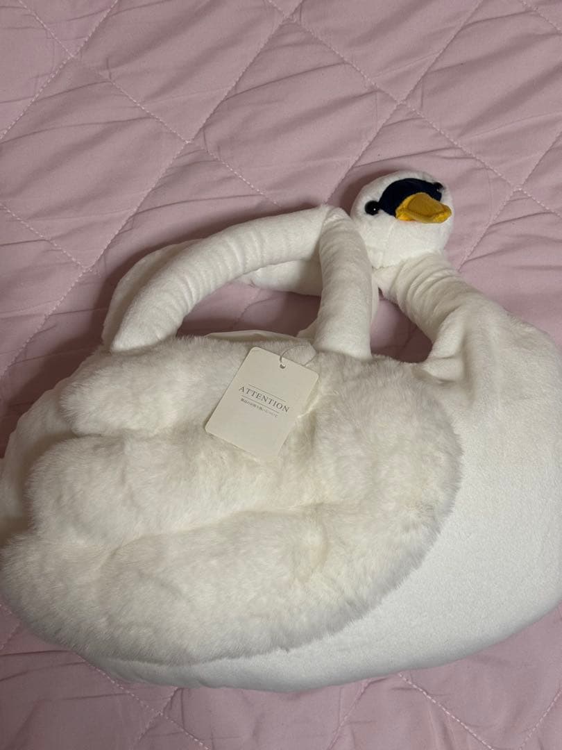 【新品】swan lake ぬいぐるみ　バッグ　pink house
