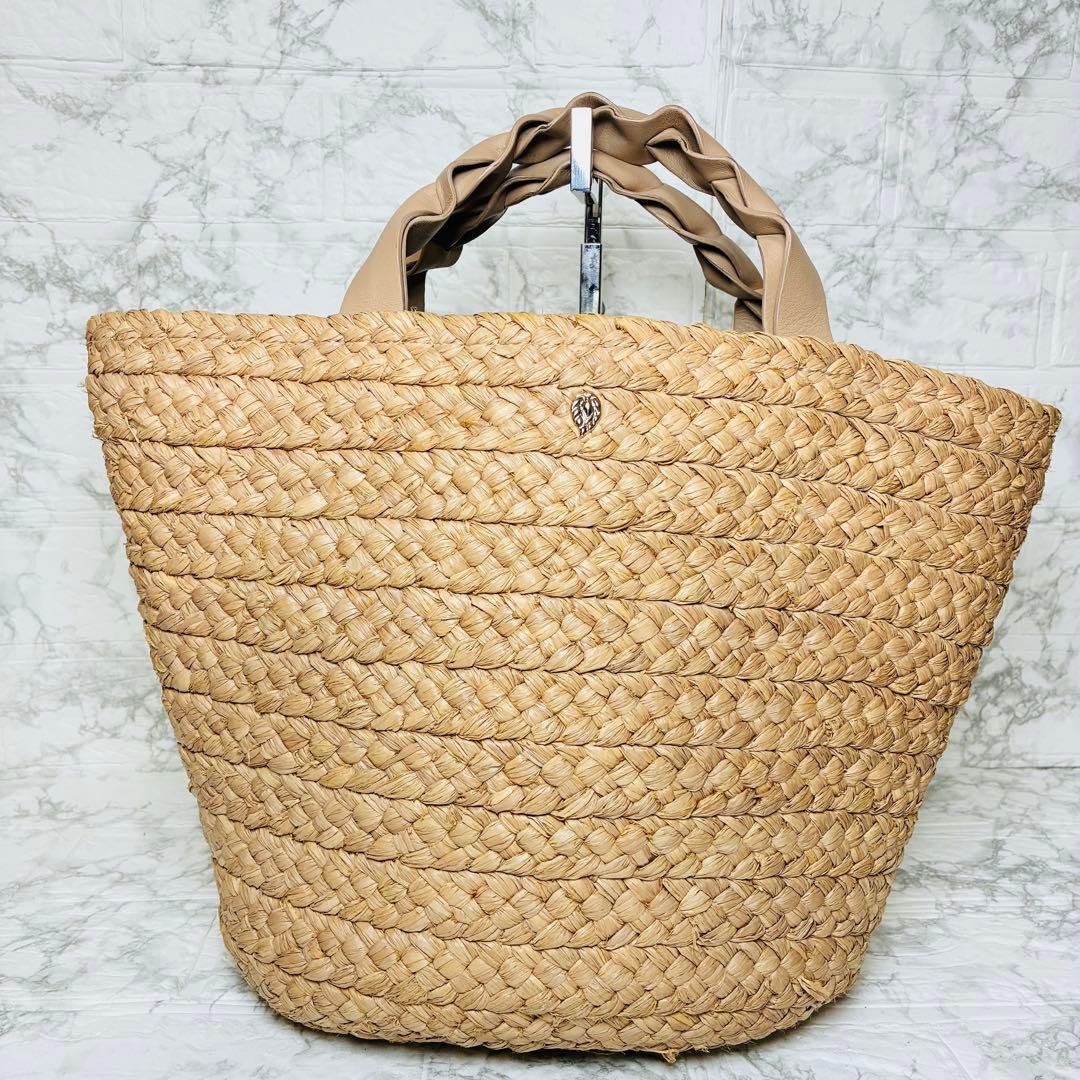 ★ ヘレンカミンスキー　人気　カゴバッグ　美品　大容量　ラフィア　トート