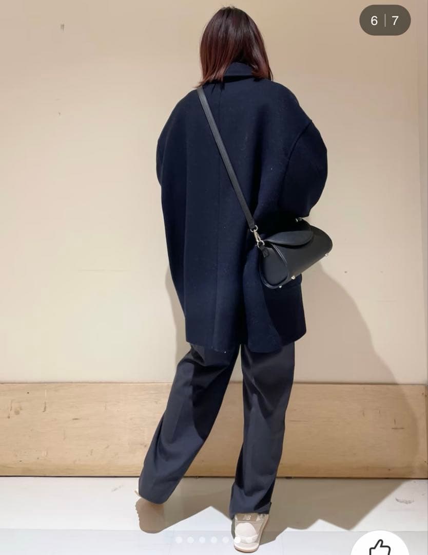 FORK&SPOON　バルカラーミドルコート　ネイビー