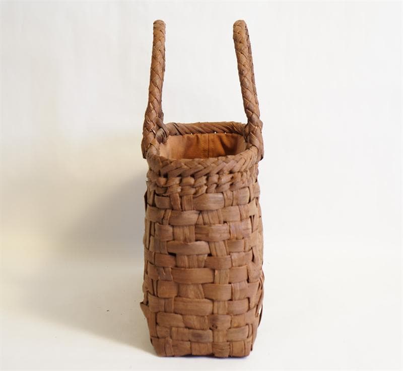 乱れ編み 山葡萄 かご　籠 バッグ 一番皮 中布と内ポケット付き かごバッグ