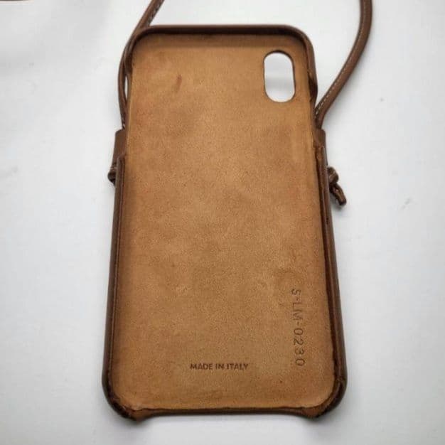 CELINE レザー iPhone X XSケースストラップ