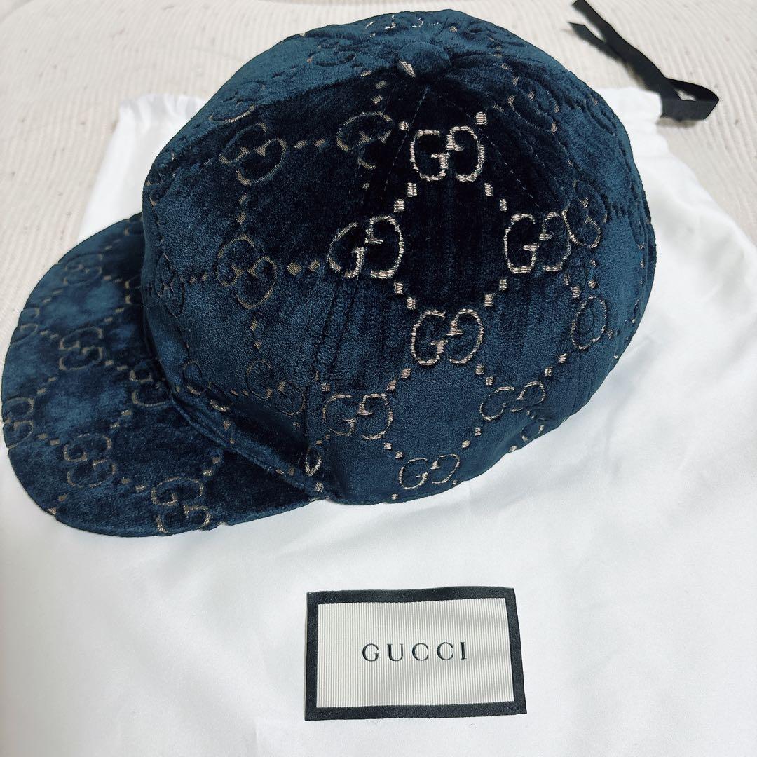 GUCCI GGベルベット キャップ ベロア