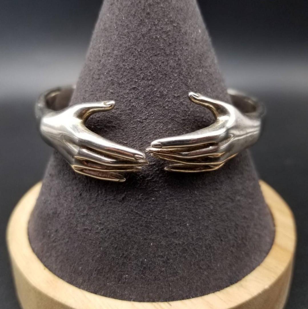 VERAMEAT NY ハグする手 925 シルバー ブレスレット 銀細工 HU