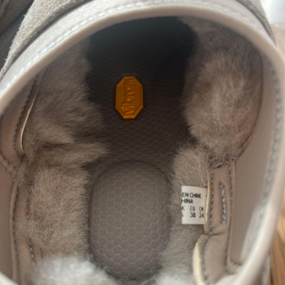 美品suicokeスイコック　ボアサンダル　スリッポン37 グレー