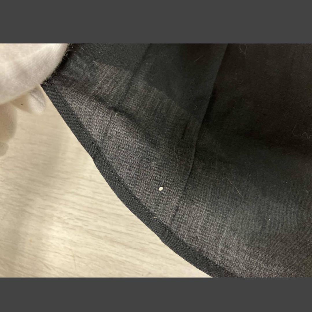 ミーイッセイミヤケ ブラウスシャツ 箔押し プリーツ ブラック サイズF