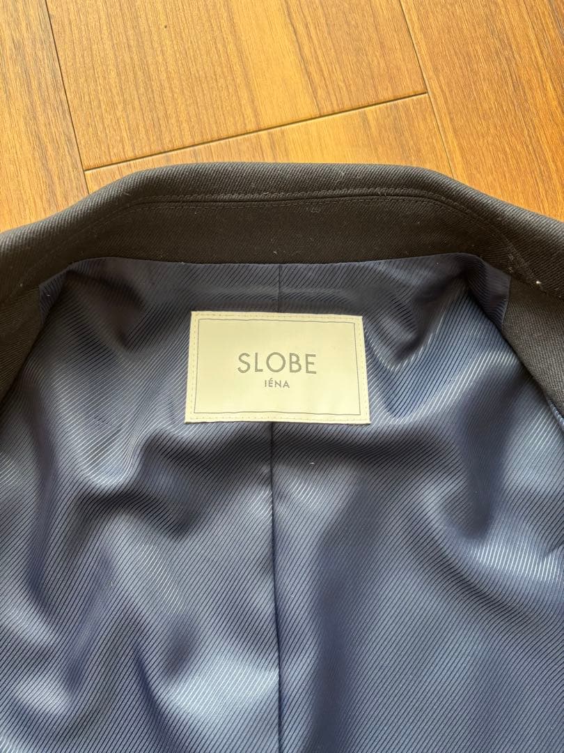 SLOBE IENA ネイビー ダブルボタン テーラードジャケット 38 イエナ