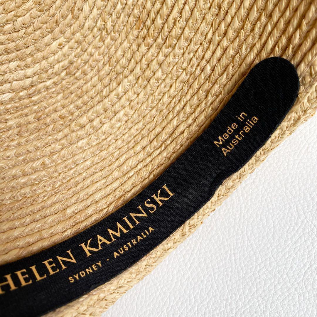 極美品　ヘレンカミンスキー　ラフィアハット　ブリム12cm