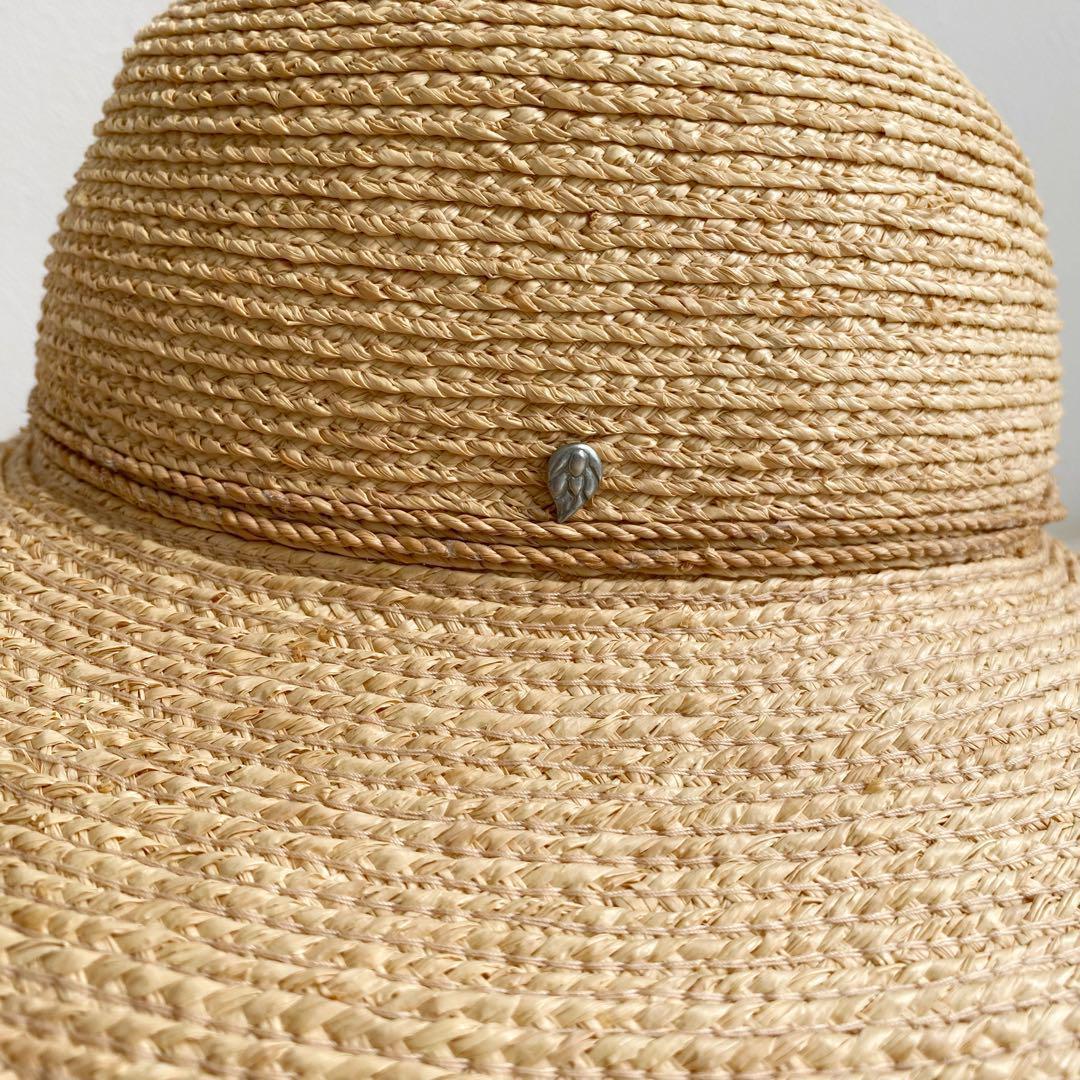極美品　ヘレンカミンスキー　ラフィアハット　ブリム12cm
