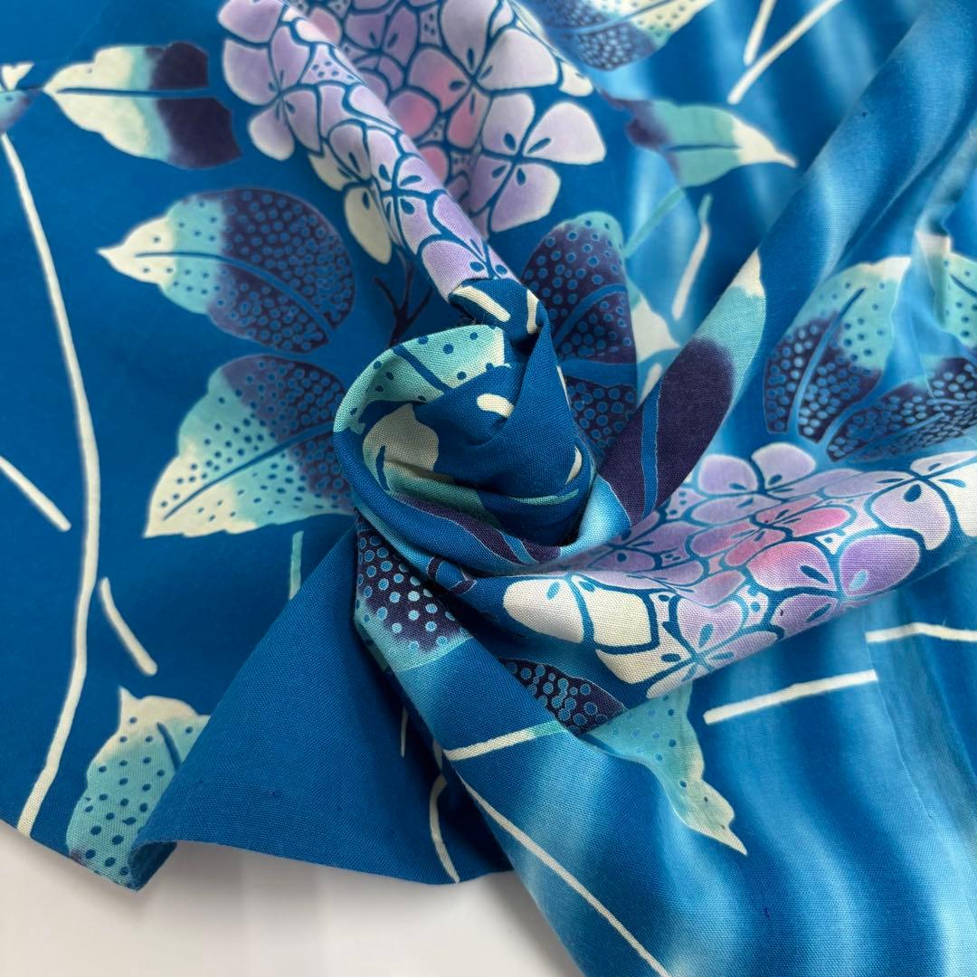 m*i様 AK-7968 夏浴衣 浴衣 裄66.5 注染 コーマ地 紫陽花 盛夏