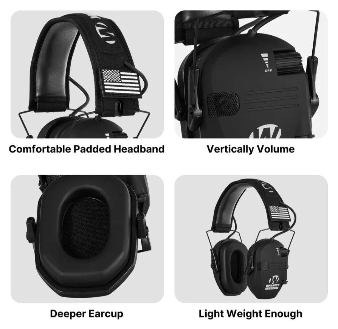 サバゲーマー必見！WALKER'S RAZOR　電子防音イヤーマフ　ブラック