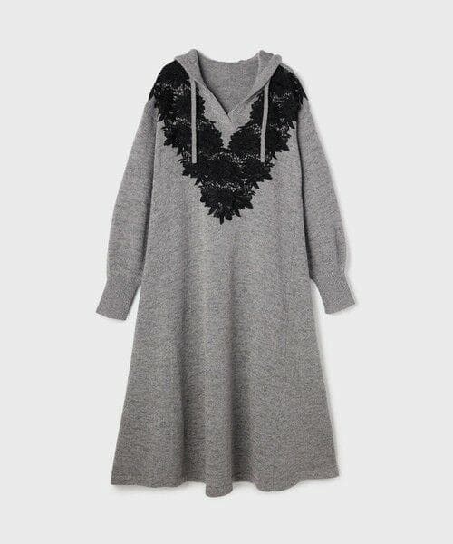 今春完売　新品タグ付未使用グレースコンチネンタル　ケミカルレースニットワンピース