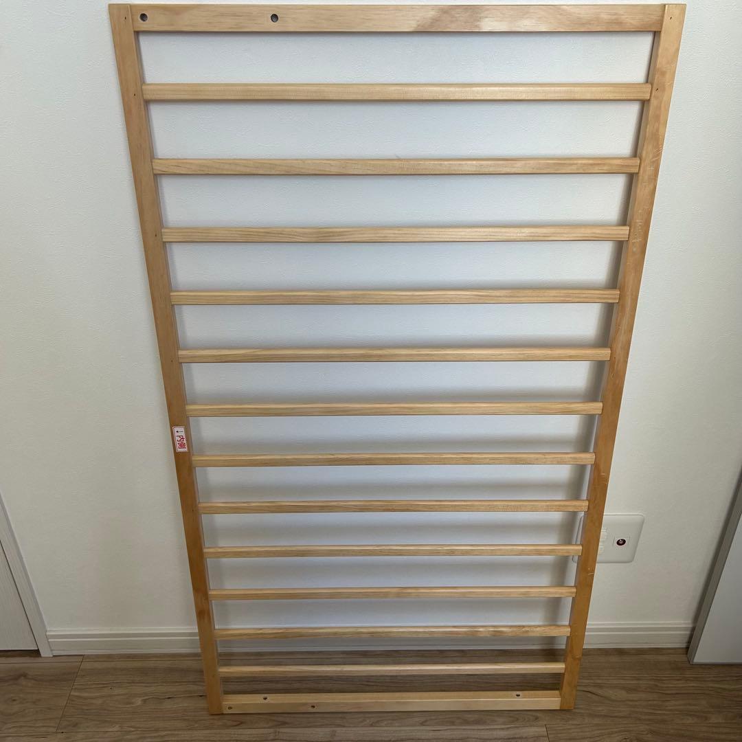 除菌清掃済✨大和屋　トール　Wオープン　ベビーベッド　ナチュラル　すのこ