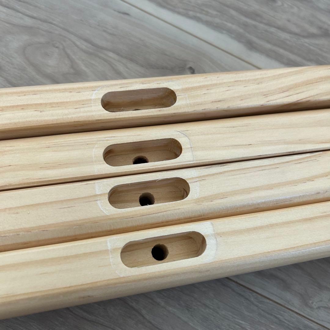 除菌清掃済✨大和屋　トール　Wオープン　ベビーベッド　ナチュラル　すのこ