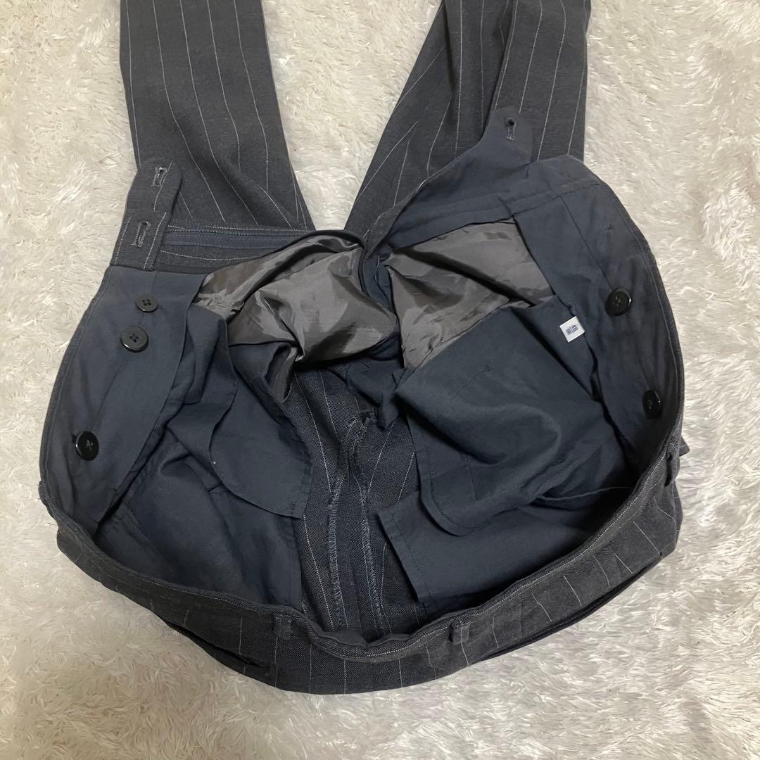 極美品✨ ビームスF ウール モヘア混 ダークグレー 48 8R スーツ L