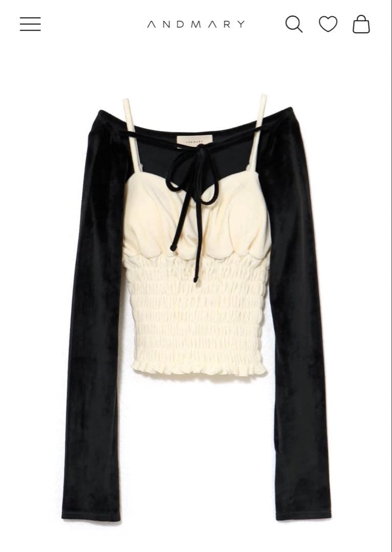 トップス andmary Mei shirring tops