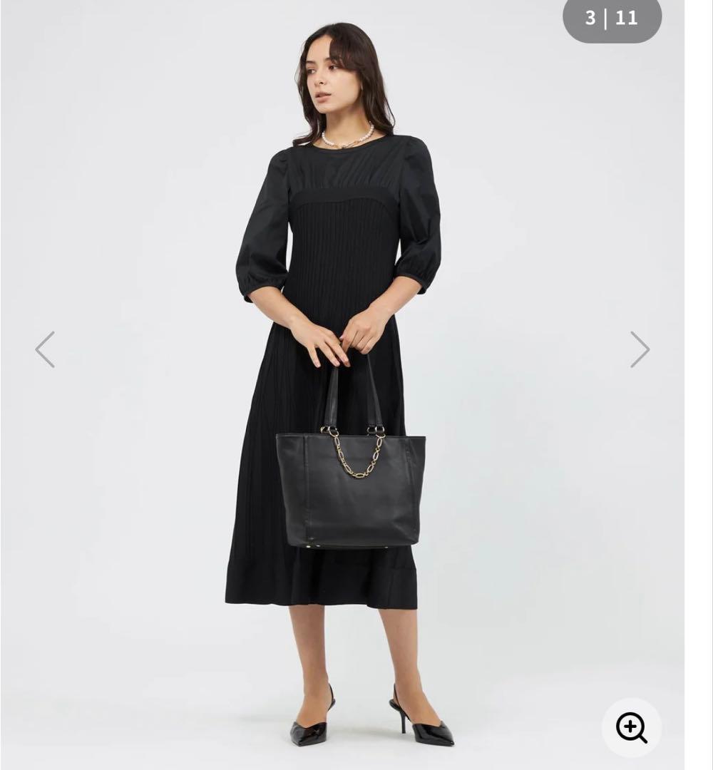 美品 EPOCA ドライポリエステル ニットコンビドレス