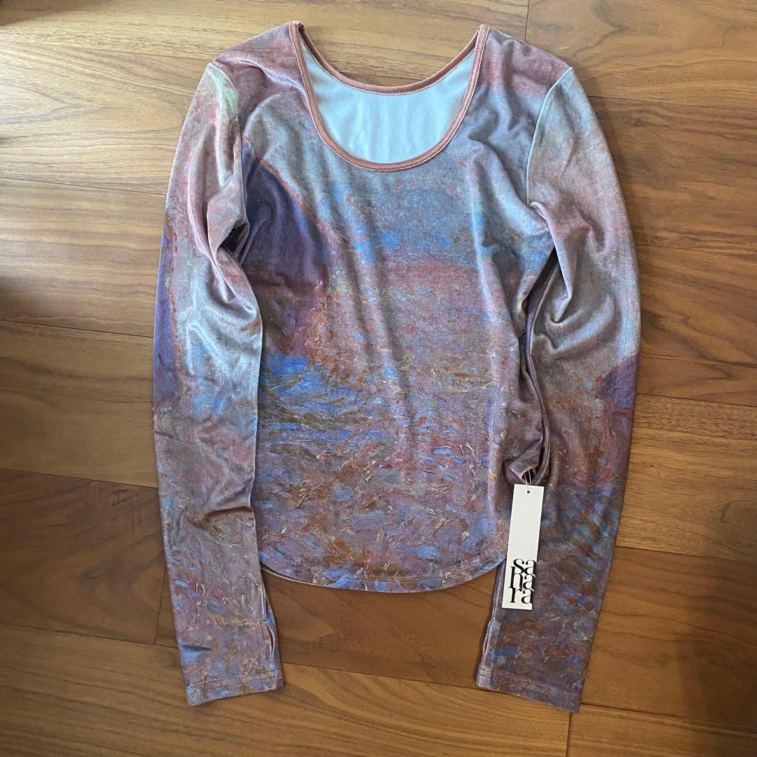 【定価14850円】sahara ベロアアートプリントトップ