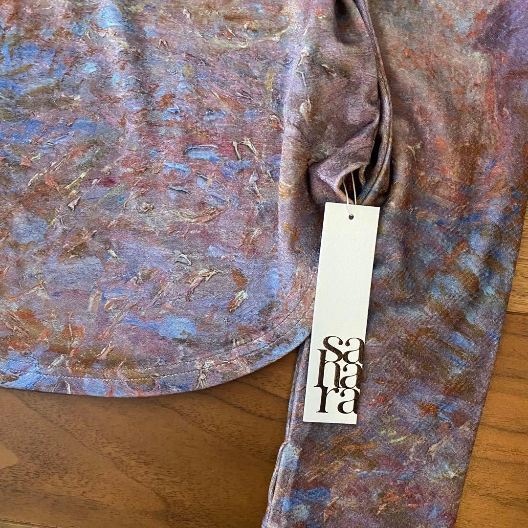 【定価14850円】sahara ベロアアートプリントトップ