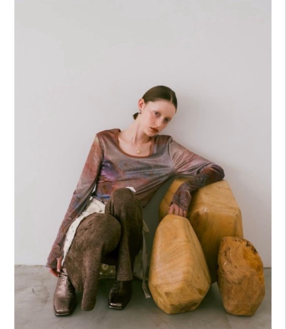 【定価14850円】sahara ベロアアートプリントトップ