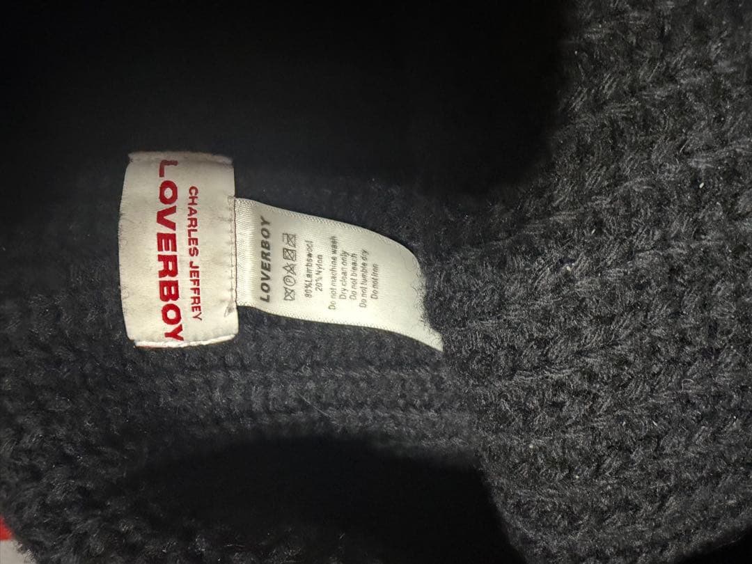 LOVERBOY 猫耳ニット帽 黒