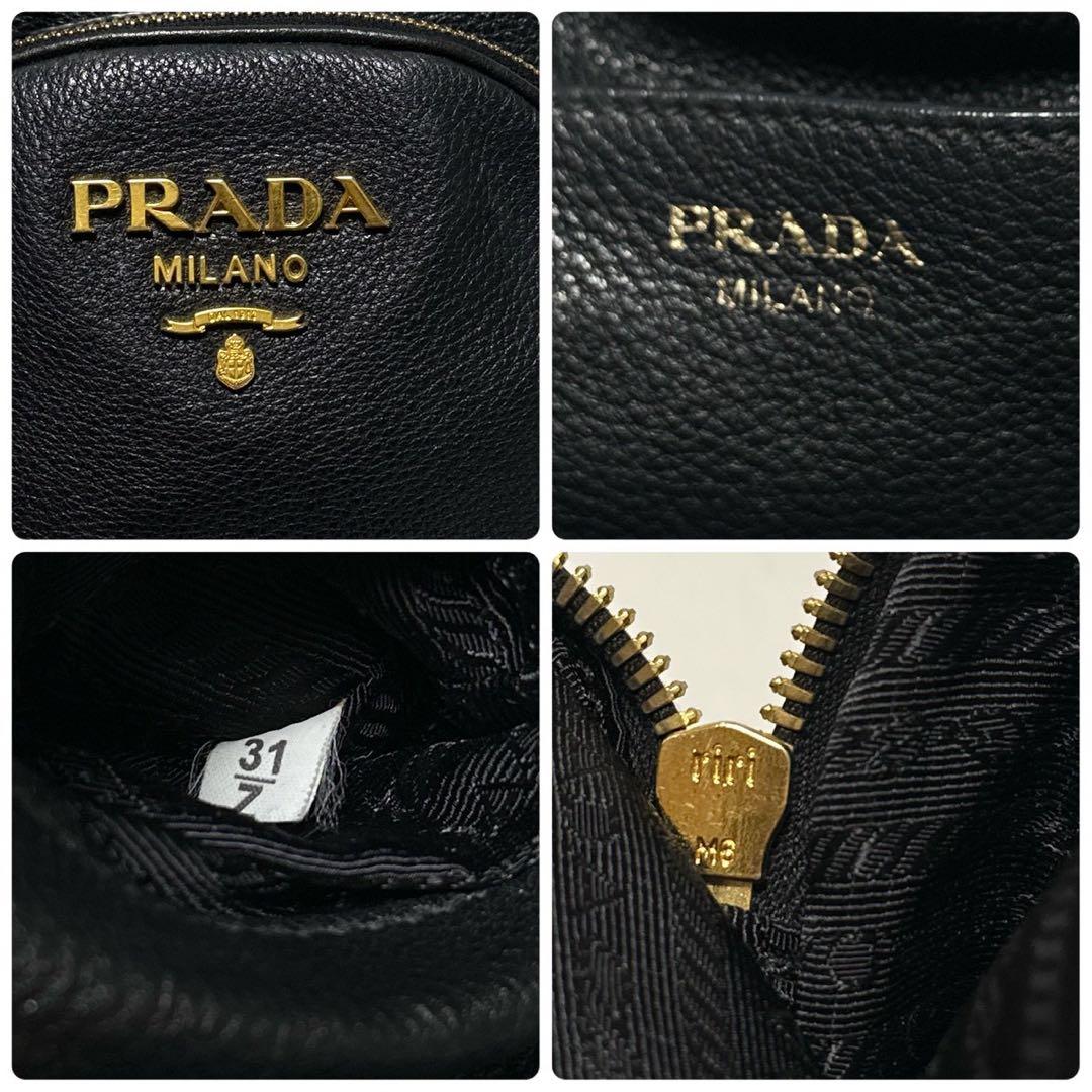 専用u68【美品】プラダ　ヴィッテロ　ブラック　バケットバッグ2wayショルダー