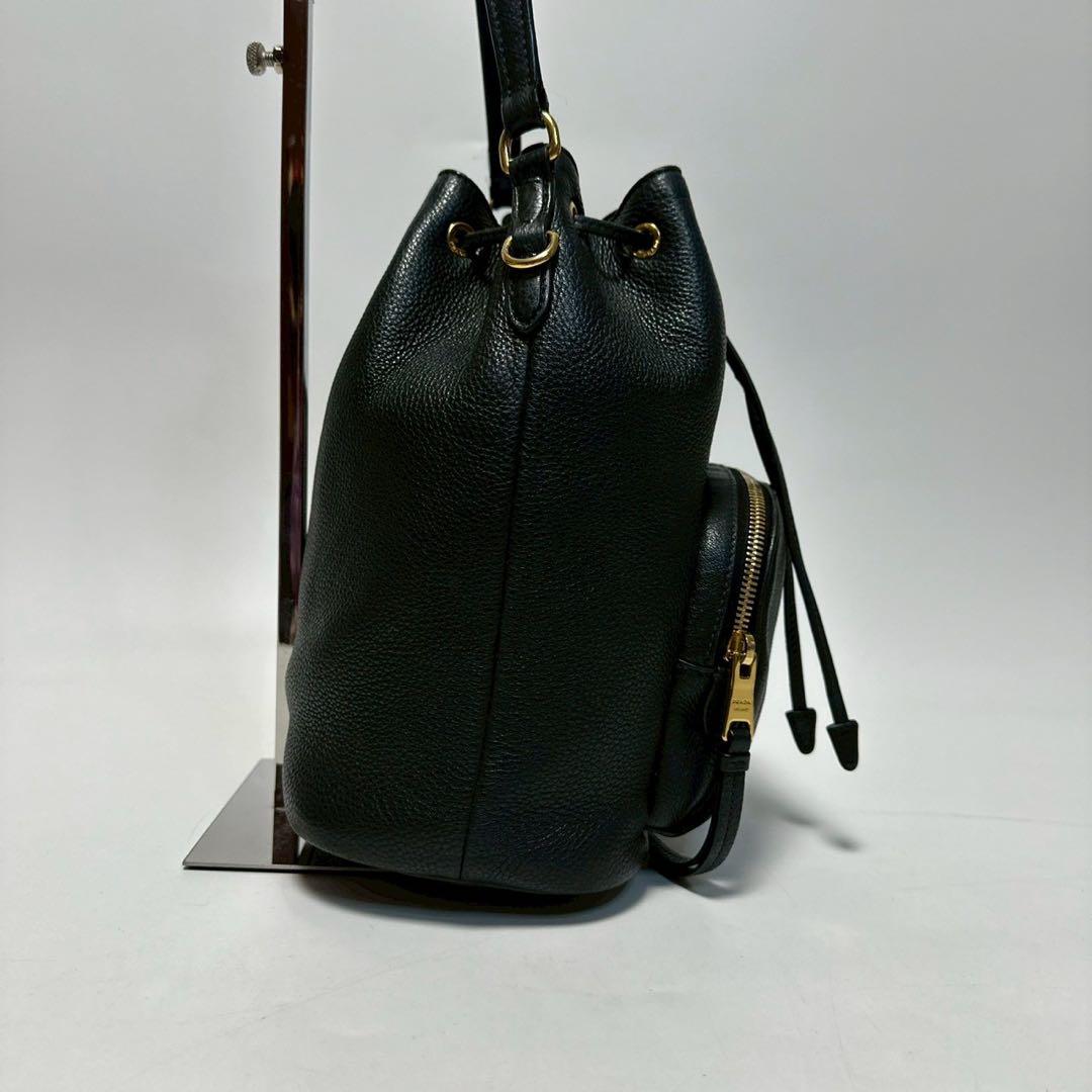 専用u68【美品】プラダ　ヴィッテロ　ブラック　バケットバッグ2wayショルダー