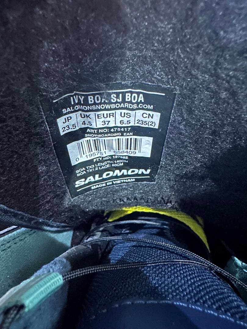 美品Salomon サロモン　IVY スノーボードブーツ　レディース23.5cm